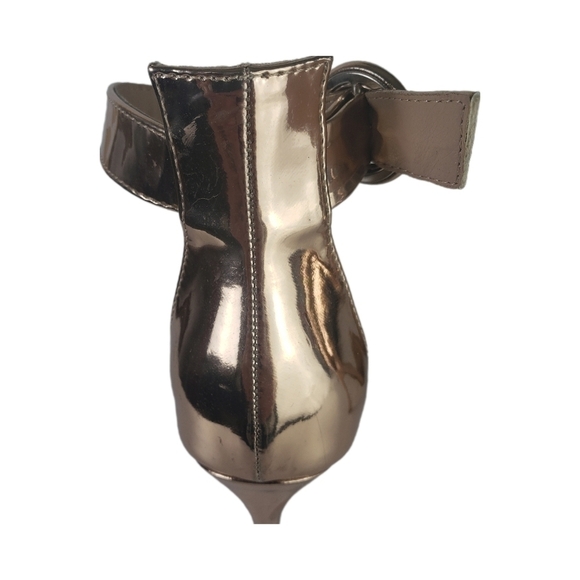 Shaeland Charming Ankle Strap Rounded Buckle Open Toe Stiletto. Rose Gold Sz 7 - Picture 10 of 15